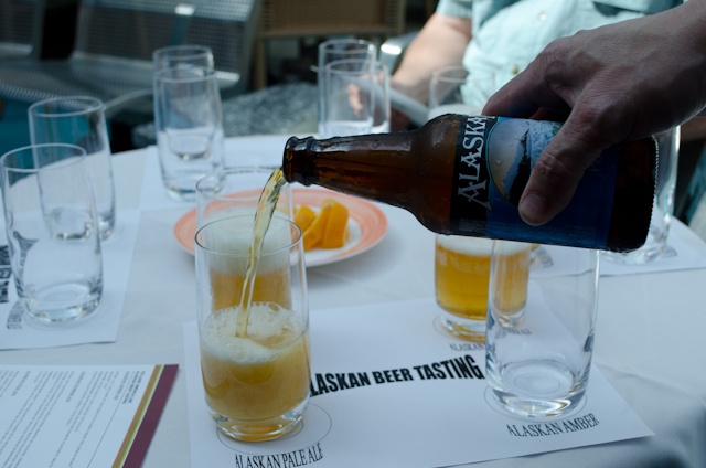 Alaskan Beer Tasting up on the Lido Deck poolside. Photo © 2012 Aaron Saunders