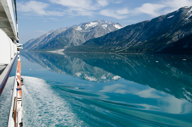 Sunny days in Alaska do exist, like this Caribbean-esque day in Glacier Bay this past August. But it is amazing in any weather condition. Photo © 2012 Aaron Saunders