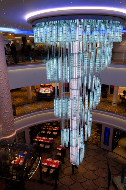 The gorgeous atrium at 678 Ocean Place spans, as the name suggests, Decks 6, 7 and 8. Photo © 2013 Aaron Saunders
