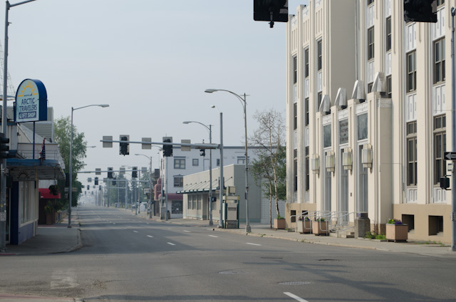 Those Empty Streets: looking down Cushman Street. Photo © 2013 Aaron Saunders