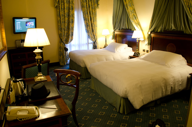 My spacious room at the InterContinental de la Ville Roma for one night. I wish I was staying four! Photo © 2013 Aaron Saunders