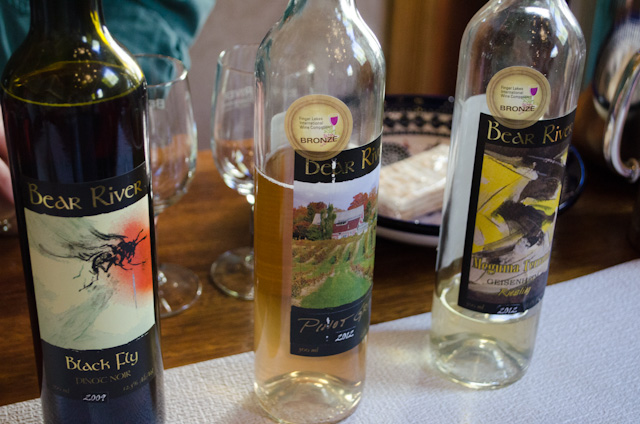 Bear River's Reisling hit all the right notes for me, as did their Baco Noir. Photo © 2013 Aaron Saunders