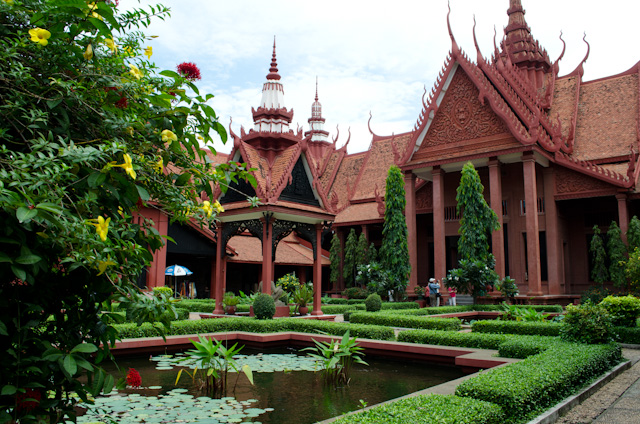 Phnom Penh's inspiring National Museum of Cambodia contains numerous priceless relics from the country's ancient history. Photo © 2013 Aaron Saunders