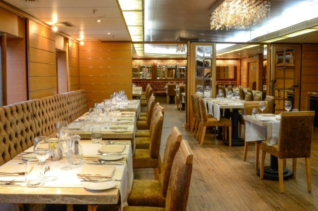 Intimate - yet luxurious - dining will be provided in The Restaurant on Deck 2. Photo courtesy of Silversea.