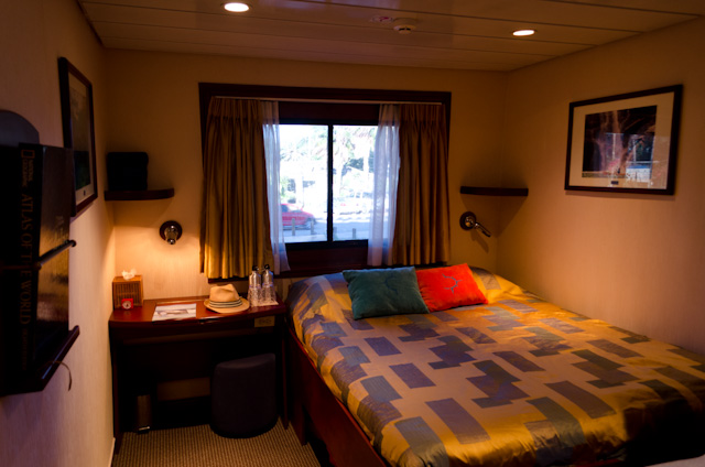 Staterooms aboard Safari Voyager all feature ocean views. Pictured here is Commander Stateroom 217. Photo © 2014 Aaron Saunders