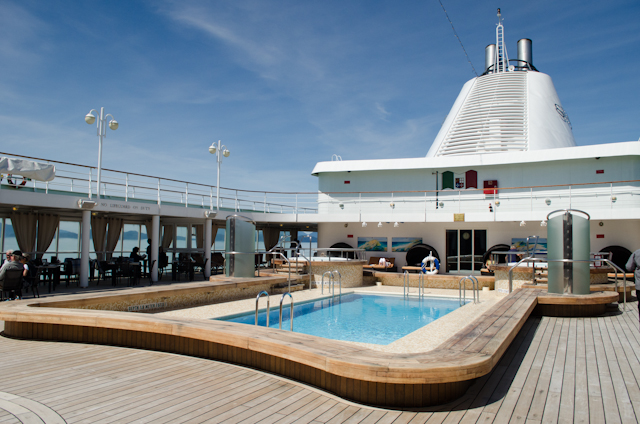 Fighting for a spot at the railing - or a chair by the pool - just isn't an issue onboard Silver Shadow. Photo © 2014 Aaron Saunders