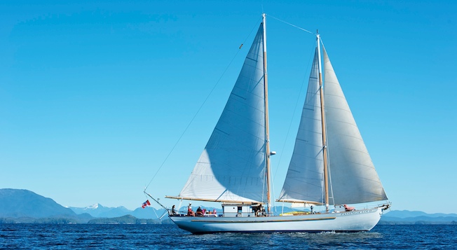 Join us as we sail through British Columbia's remote Haida Gwaii region aboard Outer Shores Expeditions' Passing Cloud. Photo courtesy of Outer Shores.