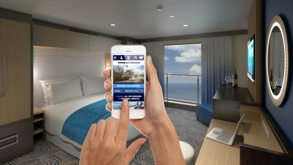 Like your iPhone? Good. You're going to see a whole lot of it on your cruise vacation aboard Quantum of the Seas. Illustration courtesy of Royal Caribbean.