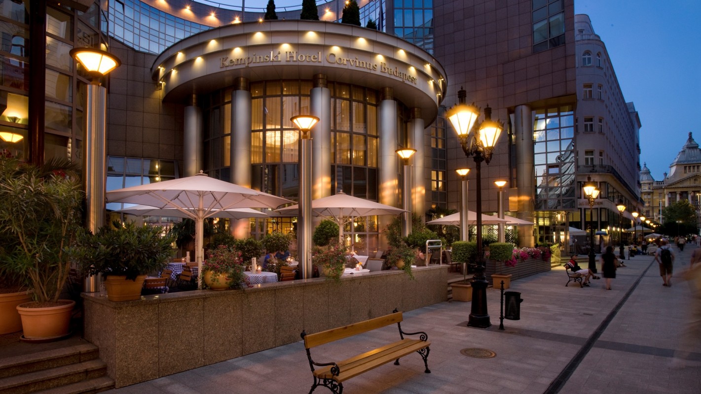 We'll also be spending some time in Budapest at the lovely Kempinski Hotel Corvinus, Budapest. Photo courtesy of Kempinski Hotels.