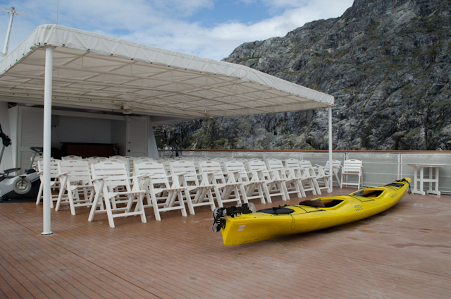 Kayak demonstrations are also held here, allowing guests to become familiar with the watercraft before they're actually in the ocean. Photo © 2014 Aaron Saunders