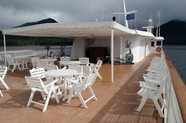 There's also plenty of great seating up here for when the weather cooperates. Photo © 2014 Aaron Saunders