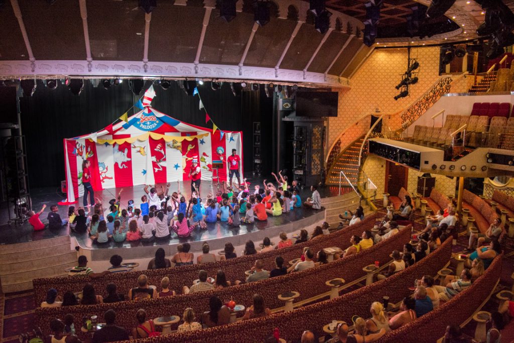 ...all the way to the Taj Mahal Lounge on Deck 2, where kids were invited up on stage for a special reading of...Photo © 2016 Aaron Saunders