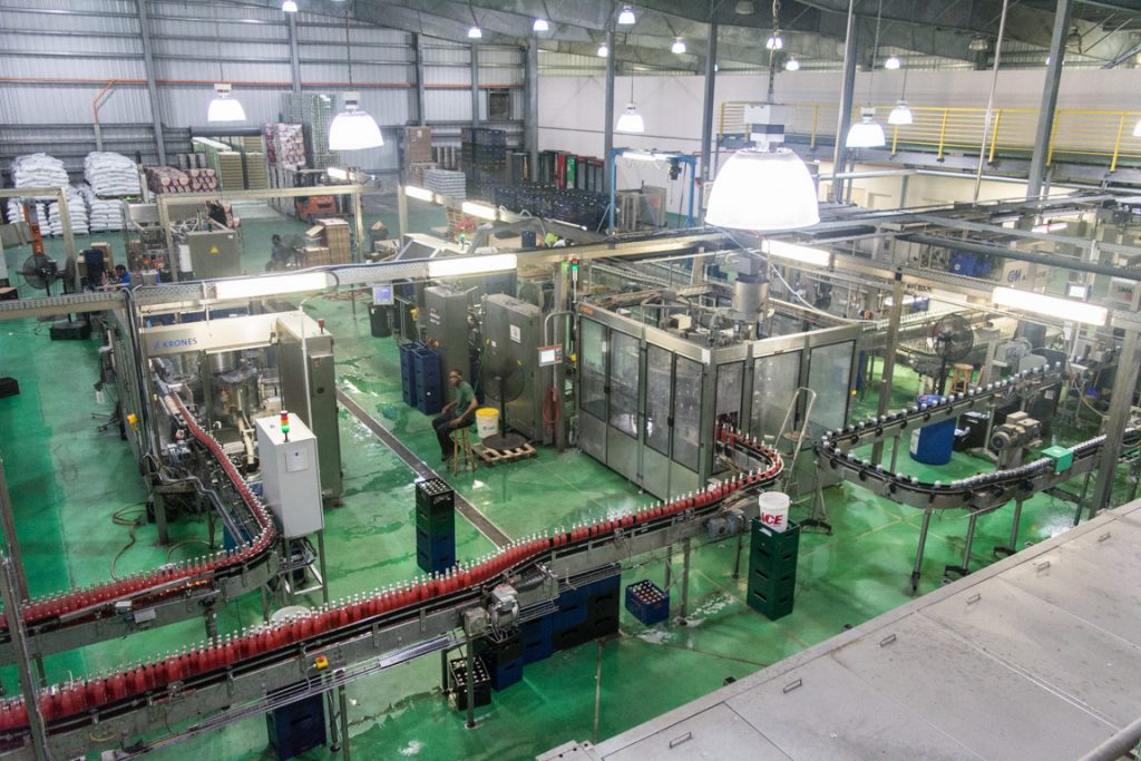 Inside, guests were treated to an overview of the (very hot) production facility. Photo © 2016 Aaron Saunders