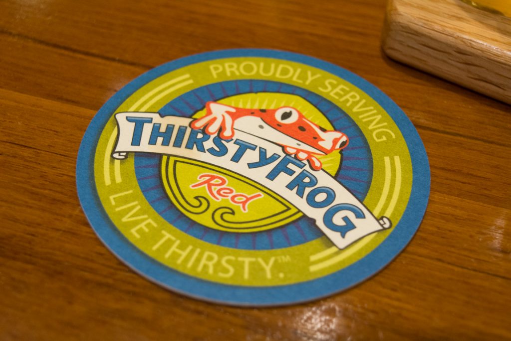 Carnival's own ThirstyFrog Ale is a delicious addition to the lineup of local Caribbean beers (plus some standard American ones) served up here. Photo © 2016 Aaron Saunders