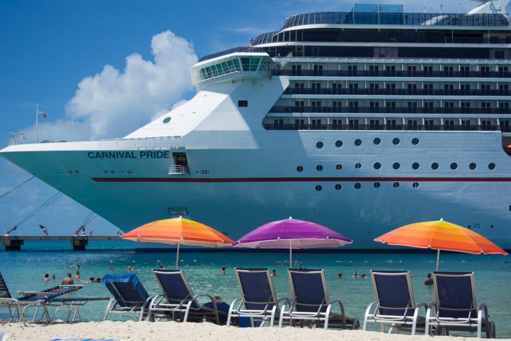 Grand Turk is one of the few ports where your ship is just steps away from the beach. Photo © 2016 Aaron Saunders