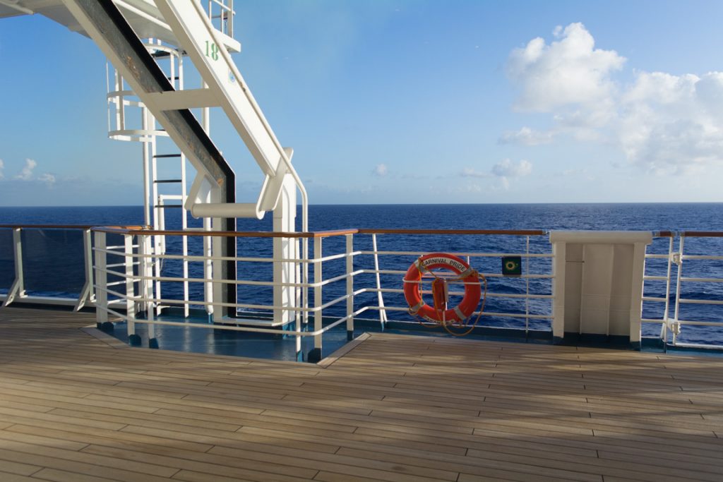 This evening,it's back at sea for the 2,124-guests aboard Carnival Pride. Photo © 2016 Aaron Saunders