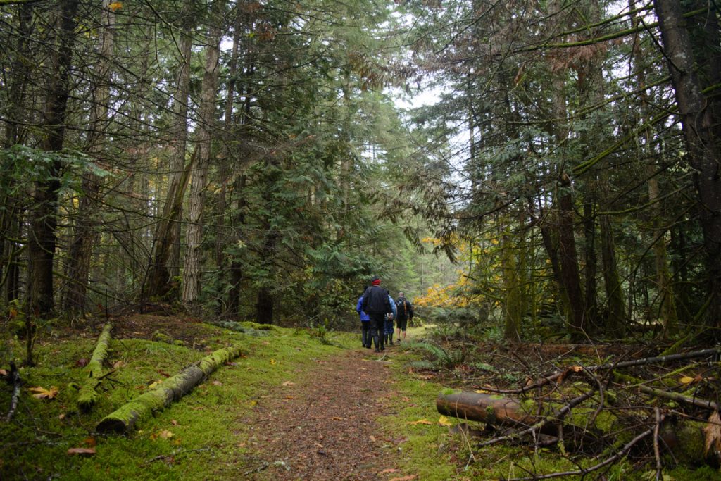 Guests also had the chance to hike through the woods on Prevost Island this morning. Photo © 2016 Aaron Saunders