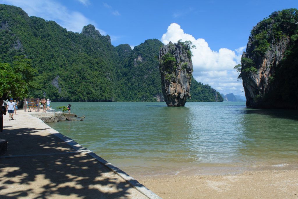 Today, a speedboat adventure took us to the Thai island popularly known as "James Bond Island." Photo © 2016 Aaron Saunders