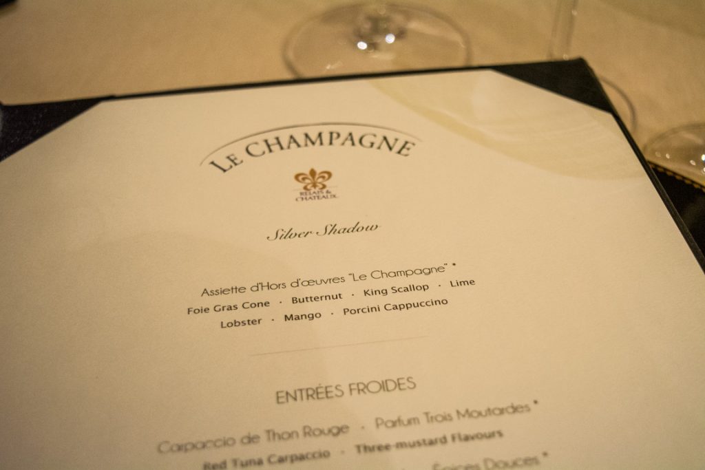 Dinner at Le Champagne is one of my favorite culinary experiences aboard a Silversea ship. Photo © 2016 Aaron Saunders